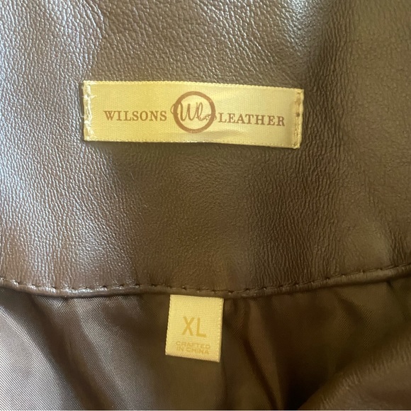 Beautiful Wilson’s Leather Brown Perforated Jacket - Picture 6 of 8